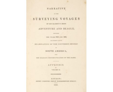 Darwin (Charles). Narrative of the Surveying Voyages of His Majesty's Ships Adventure and Beagle, Appendix to Volume 2 only, 