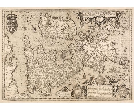British Isles. Jansson (Jan), Angliae, Scotiae, et Hiberniae sive Britannicar Insularum Descriptio..., 1621, uncoloured map, 