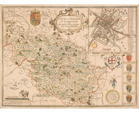 Yorkshire. Speed (John), The West Ridinge of Yorkshyre with the most famous and fayre Citie Yorke describe, Thomas Bassett &a