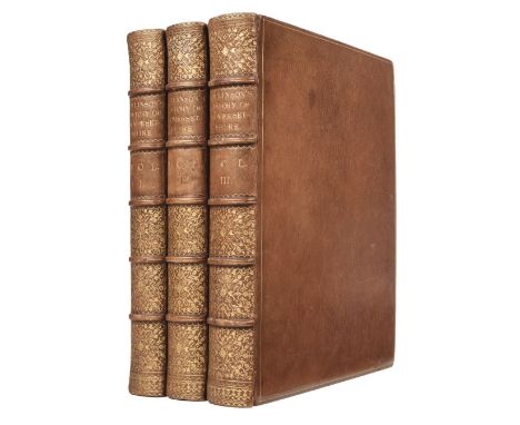 Collinson (John). The History and Antiquities of the County of Somerset, 3 vols., 1791, half-titles to each volume (vertical 