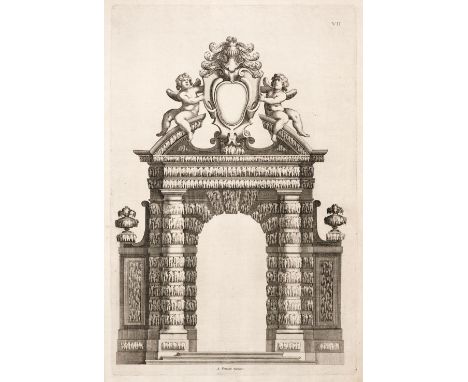 * Architecture. A collection of approximately 70 engravings, 18th century, uncoloured architectural prospects and elevations 