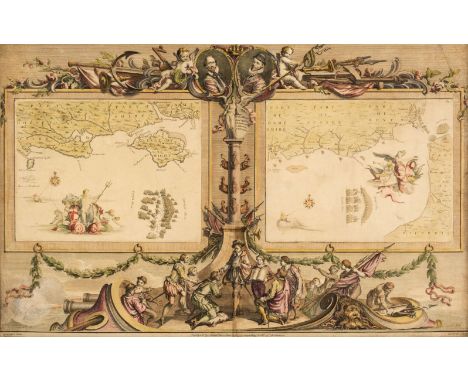 * Pine (John). Four Sea Charts, numbers 3 &amp; 4, 5 &amp; 6, 7 &amp; 8 and 9 &amp; 10, originally published in 'The Tapestry