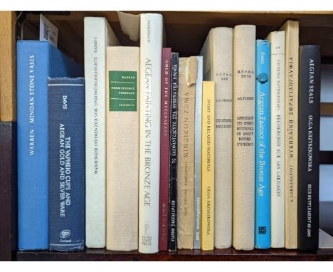 Warren (Peter). Minoan Stone Vases, Cambridge: 1969, monochrome illustrations, original cloth, 4to, together with Barber (E.J