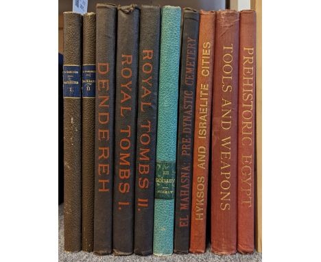 Egypt Exploration Fund. Memoirs 3, 6, 17, 18, 21, 31, &amp; an unnumbered Special Extra Publication, 7 volumes, 1886-1911, by