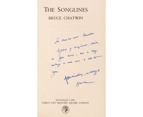 Chatwin (Bruce, 1940-1989). In Patagonia; The Viceroy of Ouidah; On the Black Hill; The Songlines, 1st editions, Jonathan Cap