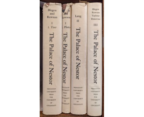 Blegen (Carl W., et al). The Palace of Nestor at Pylos in Western Messenia, 3 volumes in 4, 1st edition, Princeton: Princeton