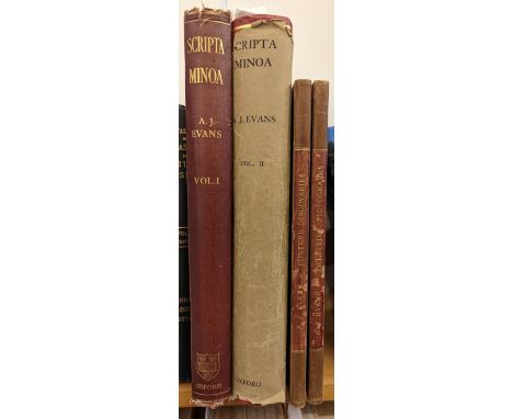 Evans (Arthur J.). Scripta Minoa, The Written Documents of Minoan Crete with special reference to the Archives of Knossos, 2 