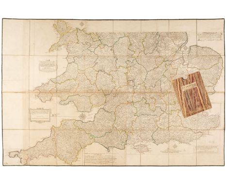 Southern England &amp; Wales. Hollar (Wenceslaus), Carte de l'Angleterre et d'une Partie d'Ecosse gravée par le celebre Holla