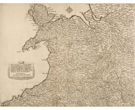 North Wales. Jenner (Thomas, &amp; Hollar Wenceslaus), The Mappe of Shropshire, Cheshire, Staffordshire, Wostershire, Herefor