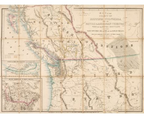 North America. Wyld (James), Map of the Colony of British Columbia and the British &amp; American Territory West of the Rocky