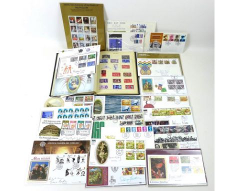 A collection of World stamps, including some from Russia, China and Island nations, together with some signed First Day Cover