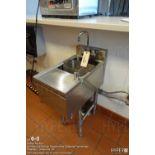 Stainless free standing prep sink