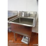 John Boos free standing stainless sink