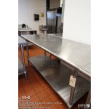 Stainless steel work table 30" x 72"