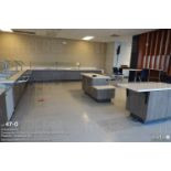 Cafeteria service line and retail counters