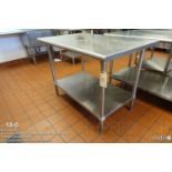Stainless steel work table 30" x 48"