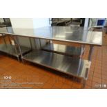 Stainless steel work table 30" x 72"