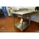 Stainless steel work table 30" x 30"