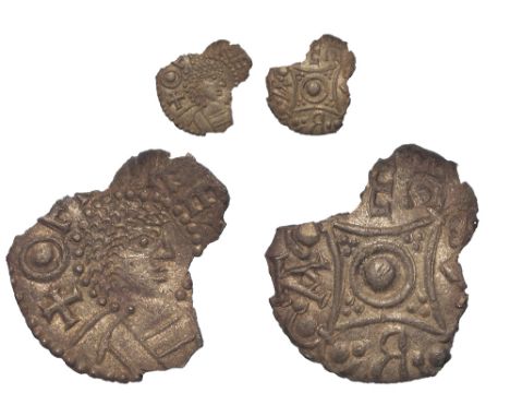 Anglo-Saxon: Offa, a large fragment of a portrait type silver penny of Canterbury, moneyer EOBA, which when assessed by Mario