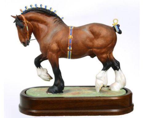 A Royal Worcester limited edition figure, Shire Stallion, 346/500, RW3759, boxed with certificate  See inside front cover col