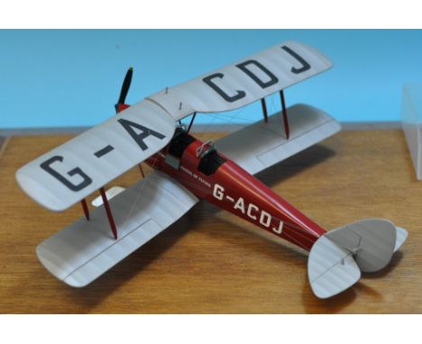 A de Havilland DH82A Tiger Moth G-ACDJ fine scale model, owned by the late P Henley. The aircraft has fine cockpit and airfra