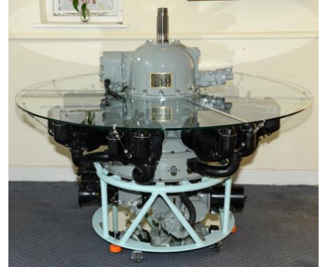 An Armstrong Siddeley Mk17 Cheetah seven cylinder radial engine, circa 1946, from a AVRO ANSON (VS562), formerly a gate guard