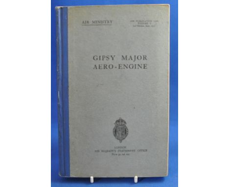 A Gipsy Major Aero-Engine manual, (AP1500 vol I second edition June 1937).  An original copy of the publication having the Pe