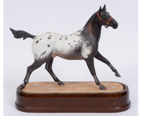 A Royal Worcester limited edition figure, Appaloosa Stallion, 487/750, RW3869, boxed with certificate  See inside front cover