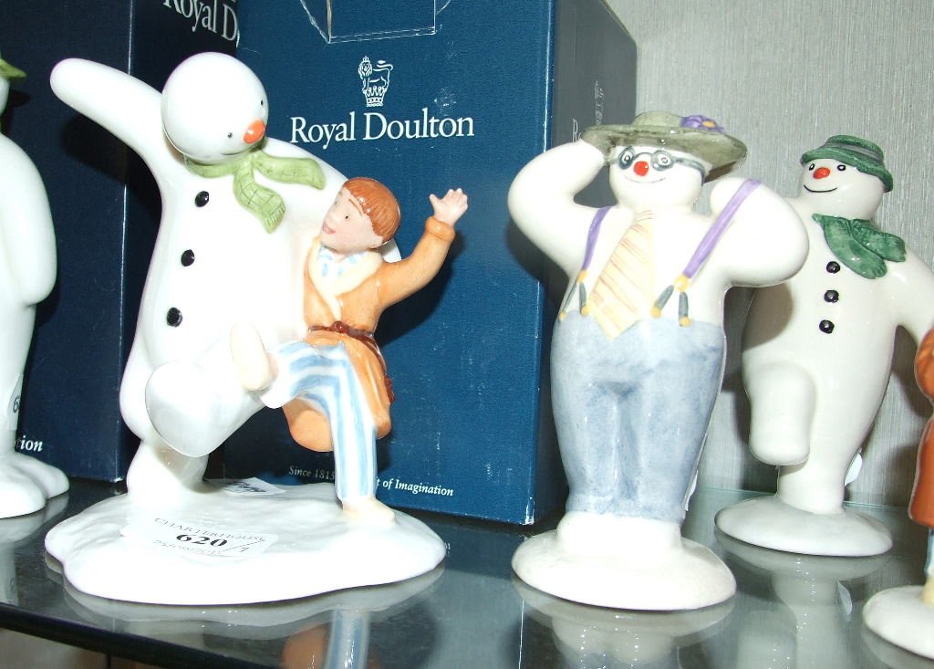 A Royal Doulton limited edition figure, The Snowman and James Dancing