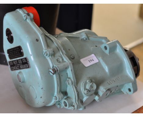 A Simms magneto, serial number FST12RG-5B-TPL, believed to be for a Rolls-Royce Meteorite engine 