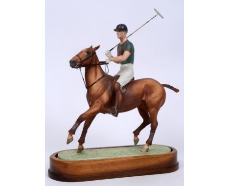 A Royal Worcester limited edition figure, H.R.H. The Duke Of Edinburgh on His Polo Pony, 474/750, RW3846, boxed with certific