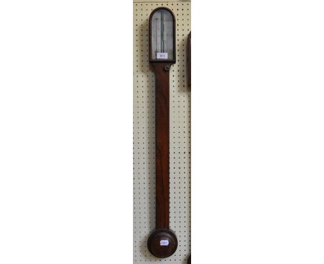 A stick barometer, signed C Baker, 244 High Holborn, in a rosewood case, 92.5 cm high