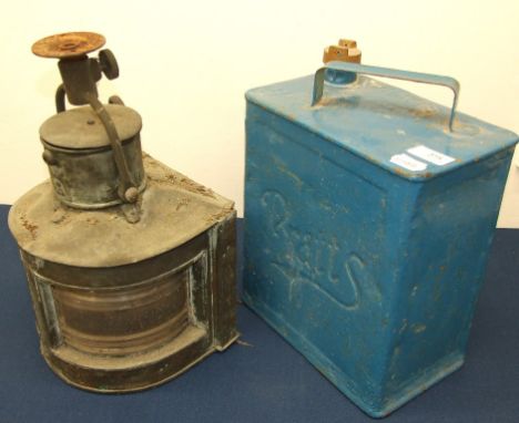 A ship's lantern and a Pratts fuel can (2)