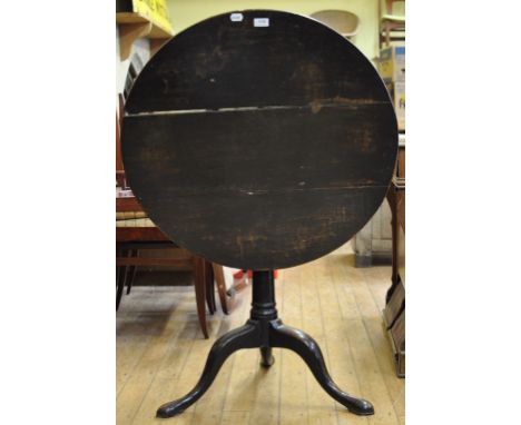 A 19th century oak tripod table, 75 cm wide