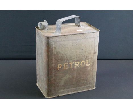 A mid 20th century World war Two / WW2 1943 dated petrol can, broad arrow marked.
