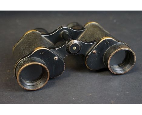 A pair of British World War Two / WW2 military issued field binoculars, Kershaw No.2 MK.2, No. 154714, dated 1940 and marked 