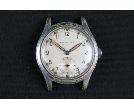 A British military issued World War Two / WW2 Leonidas ATP (Army Trade Pattern) wristwatch, sub second dial to 6 o'clock, ATP