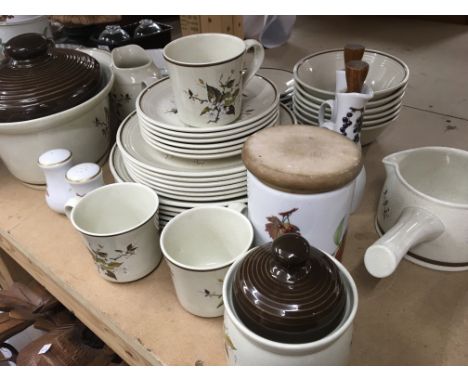 A Royal Doulton Wild Cherry dinner service and Royal Worcester Evesham tureens and dishes.
