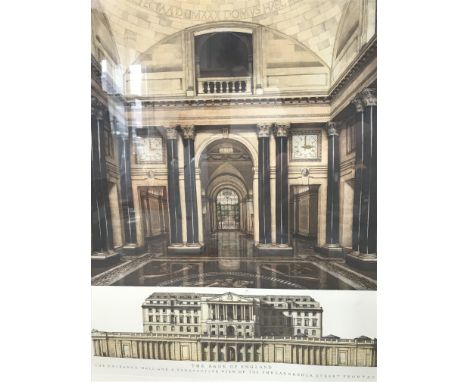 A numbered limited edition 'Bank of England' signed print. Size approx 66x78cm.