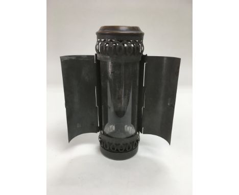 A circa 1775 travelling candle hand lamp, approx 14cm.