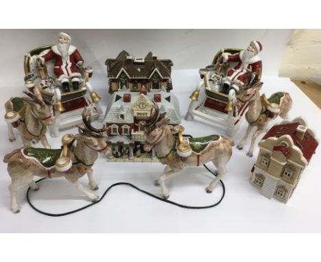A collection of Villeroy and Boch ceramic Christmas ornaments