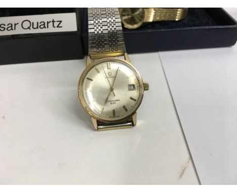 A omega seamaster 600 with date ( not working ) two Pulsar watches and. Rotary.