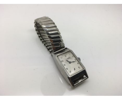 A Swiss stainless steel manual wind watch