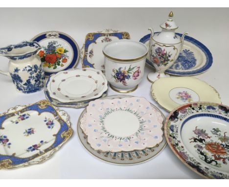 A collection of decorative Porcelain and ceramic including vase and cover Masons ironstone and other decorative plates (a lot