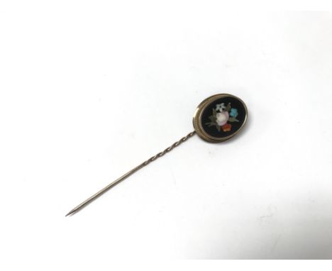 An Italian Pietra Dura tie pin.