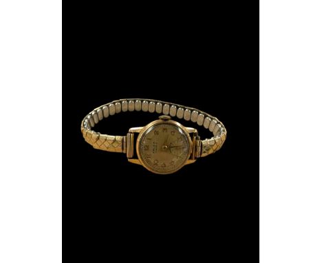 Aalea ladies 18ct gold manual wind wristwatch, Helvetia hallmark, on gold-plated expanding strapCondition Report:Approx 17.5g