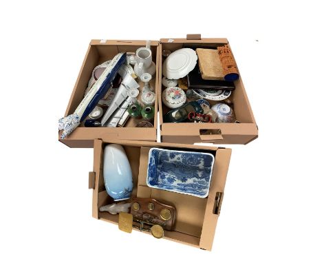 Chess set, together with other collectables including model plane, in three boxes 