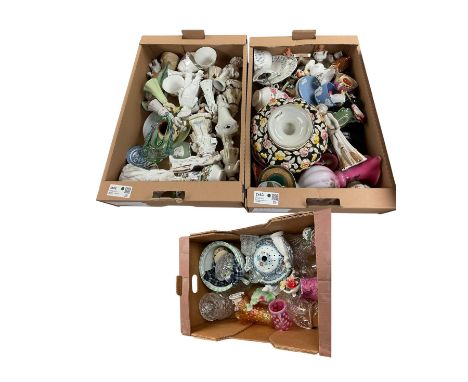 Collection of ceramics, including Wedgwood Jasperware and other collectables, in three boxes 