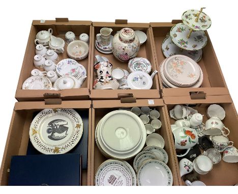 Mulberry Hall collectors plates including the Tewkesbury plate, together with Wedgwood and other collectables, in six boxes  
