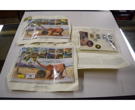 Two Rudyard Kipling First Day covers; together with a commemorative First Day cover with a gold coin